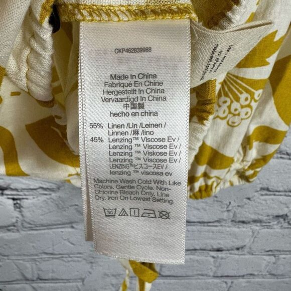 Madewell Tank Top Linen-Blend Meriden Crop Cami Tie Tropicale Floral S/M NWT - Picture 6 of 9